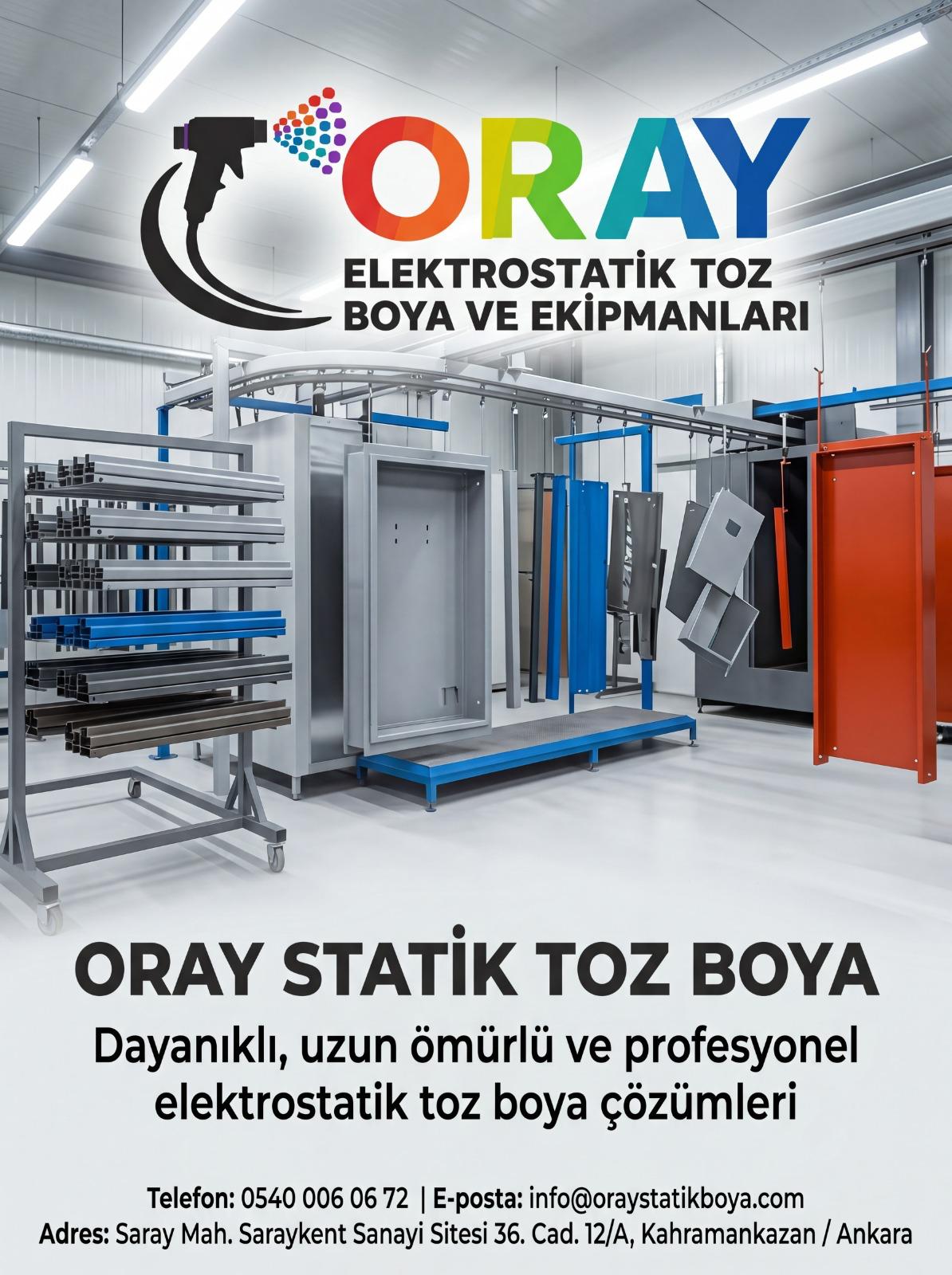 Renkli parçalar boyama hattında