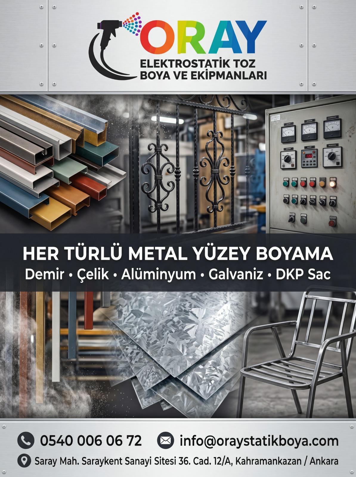 Her türlü metal yüzey boyama